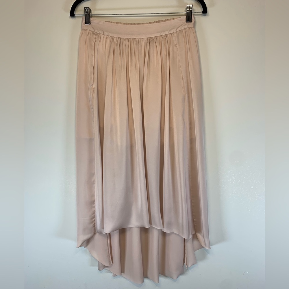 Talula Aritzia High-Low Satin Midi Skirt - Size Small